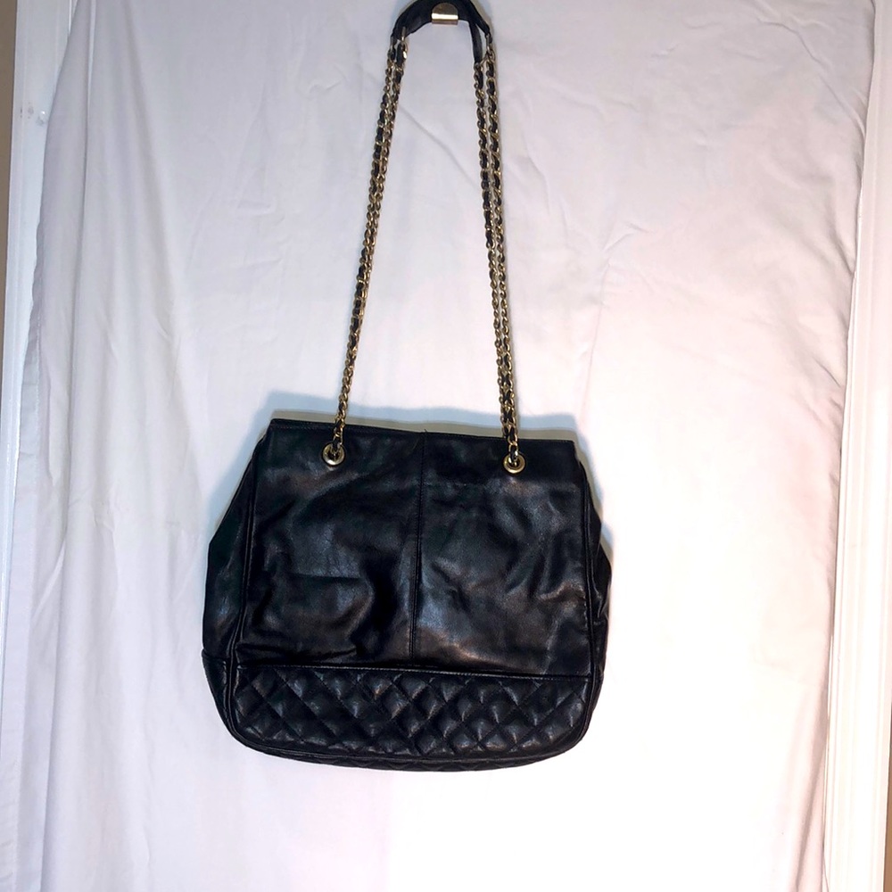 Pantera black leather handbag, excellent condition.